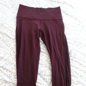 Maroon Lululemon Leggings